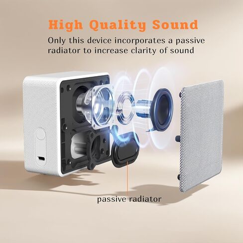 8 in 1 Portable White Noise Sound Machine & Breathing Exercises, Alarm Clock. Soothing Sounds, Sleep Music and Lullabies for Adults/Babies. Home/Bedroom (White) in Kuwait