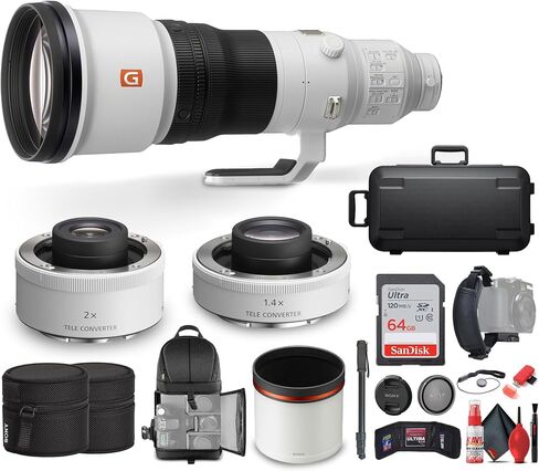 Sony FE 600mm f/4 GM OSS Super Telephoto Lens (SEL600F40GM) FE 1.4X Teleconverter (SEL14TC) FE 2X Teleconverter + 64GB Memory Card + Backpack + Lens Case + Cap Keeper + More (Renewed) in Saudi Arabia