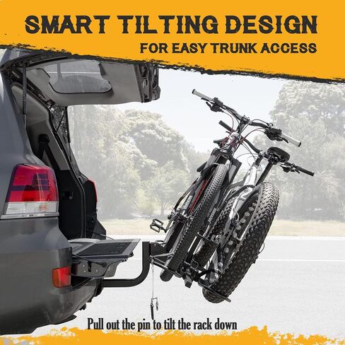 Hitch Bike Rack, Anti Wobble Side-Folding Bike Carrier for Standard, Fat Tire and Electric Bikes, fits Car, SUV, RV and Truck, 2-Bike 180 lbs Capacity, 2-Inch Receiver in Saudi Arabia