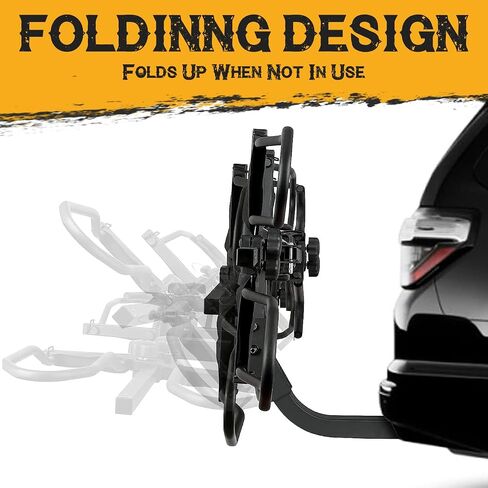 Hitch Bike Rack, Anti Wobble Side-Folding Bike Carrier for Standard, Fat Tire and Electric Bikes, fits Car, SUV, RV and Truck, 2-Bike 180 lbs Capacity, 2-Inch Receiver in Saudi Arabia