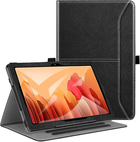 Case for Samsung Galaxy Tab A7 2020/2022, Premium Faux Leather Business Case with Elastic Pen Holder, Card Slot, for Samsung Galaxy Tab A7 10.4 Inch 2020/2022, Black in Saudi Arabia