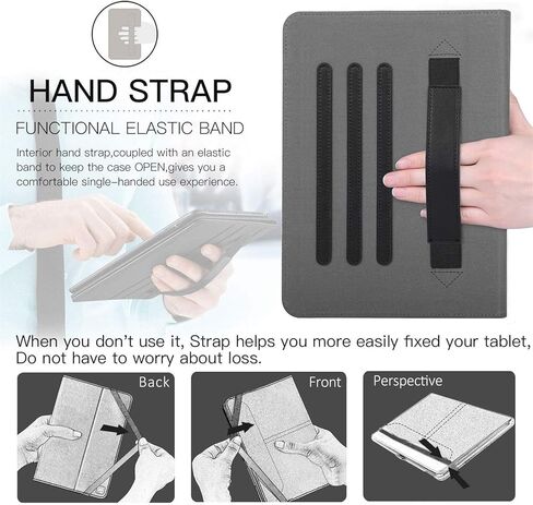 Case for Samsung Galaxy Tab A7 2020/2022, Premium Faux Leather Business Case with Elastic Pen Holder, Card Slot, for Samsung Galaxy Tab A7 10.4 Inch 2020/2022, Black in Saudi Arabia