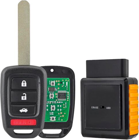 لهوندا 4 زر مفتاح السيارة المستقيم لـ 2016-2017 Accord LX، LX-S، Sport، Sport Special Edition 2016-2020 Civic LX Coupe مفتاح التحكم عن بعد 43 ميجا هرتز MLBHLIK6-1TA P/N 35118-T2A-A60 in Kuwait