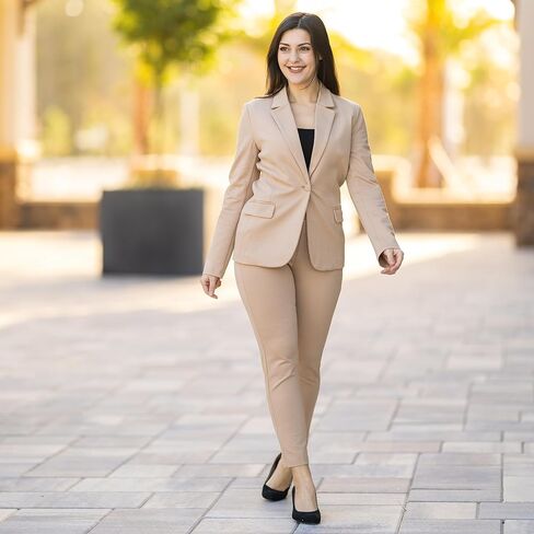 Marycrafts Women's Business Blazer Pant Suit Set for Work in Kuwait