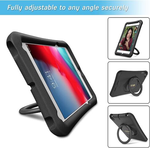 حافظة Fintie لجهاز iPad Mini 5 2019 / iPad Mini 4، [حلقة سحرية] 360 درجة دوارة متعددة الوظائف وغطاء حماية متين مقاوم للصدمات لكامل الجسم لجهاز iPad Mini الجيل الخامس مقاس 7.9 بوصة، أسود in Saudi Arabia