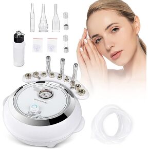 2 in 1 Diamond Microdermabrasion Machine Professional Blackhead Removal Equipment, 65-68cmHg Suction Power Professional Dermabrasion Facial Skin Care Massager for Home Salon Use with 300 Cotton Filter