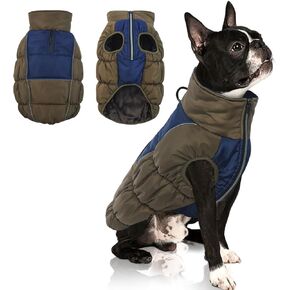IECOii Dog Coat,Dog Cold Weather Coats for Extra Large Dogs,Thick Fleece Lined Dog Snow Suit Waterproof Dog Puffer Jacket,Large Dog Winter Coat Zippered Pet Snow Jackets Warm Dog Winter Clothes,4XL