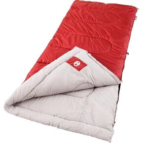 Coleman Palmetto Cool-Weather Sleeping Bag, 30°F Lightweight Camping Sleeping Bag for Adults, No-Snag Zipper with Stuff Sack Included
