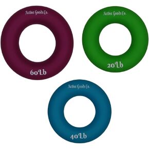 Hand & Forearm Exerciser - Single ring or Set, Resistance 10-120Lb, Diameter 2.5-3,5in. Visit to see more options