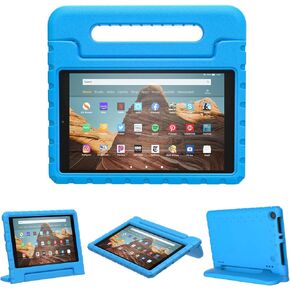 Kids Case for Fire HD 10 2019/2017/2015 Releases, HD 10 5th/7th/9th Gen Cover Shockproof Kid-Proof Flexible Durable Foam Cover with Handle Stand for Fire HD 10 2015/2017/2019 Releases (Green)