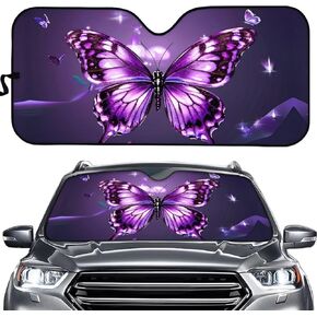 BIGCARJOB Sunflower She's Sunshine Front Windshield Sun Shade - Accordion Folding Auto Sunshade for Car Truck SUV - Blocks UV Rays Sun Visor Protector