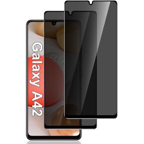 for Samsung Galaxy A42 5G Privacy Screen Protector, Anti Spy Anti Peeping Anti Scratch HD Tempered Glass Protective Glass Film Screen Protector for Samsung Galaxy A42 5G, Case Friendly, Easy Install (2 Pack - Black)