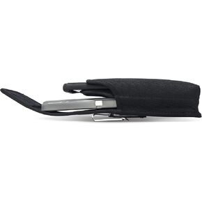 Turtleback Dual Phone Belt Clip Designed to fit 2 iPhone 14 Pro Max 13 Pro Max or S22 S21 Note 20 Ultra, See Dimensions Black Leather Belt Case Pouch with Executive Belt Clip Horizontal Made in USA