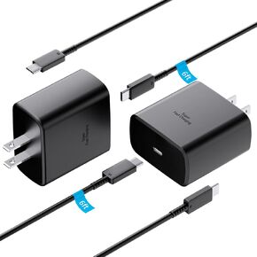 45W USB C Super Fast Charger,2 Packs Type C Charger Block with 6ft Long Charging Cable,Compatible with Samsung Galaxy S23/S23+/S22/S22+,Note 20, Note 10 (45W, 2 Pcs)