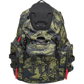 Bathroom Sink Recycled Backpack, Tiger Camo Green, One Size
