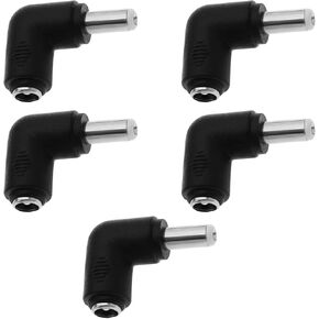 The Lord of the Tools 5PCS DC Power Connector Adapter 90 Degree Right Angle 2.1mm x 5.5mm Male Plug to 2.5mm x 5.5mm Female Jack Coupler Converter for Laptop CCTV Camera