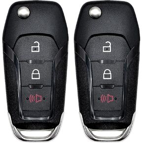 Key Fob Replacement for 2015-2022 Ford F-150/17-22 F-250 F-350 F-450 F-550/16-20 Explorer/ 16-23 Ranger/ 21-22 Bronco/ 18-23 EcoSport Car Keyless Entry Remote Control, N5F-A08TAA, 3 Btn, 2Pcs