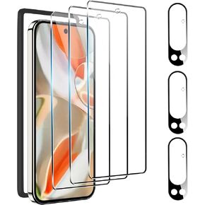 for Google Pixel 9 Pro XL Screen Protector with Camera Lens Protector, 9H Hardness Anti-Scratch Tempered Glass flim, Auto- Dusting,bubble-free(3+3 PACK)