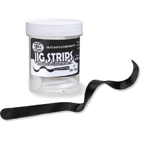 Jig Strips EEL Tail 9" x 11/16" - 40X Stronger Than Soft Baits - 3 Baits