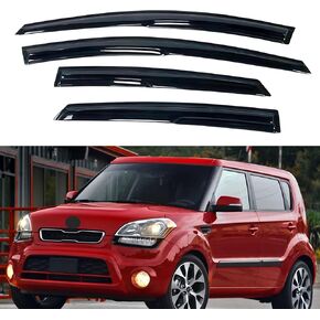 Window Visor Compatible with Kia Soul 2009-2013, Rain Guard Tape-On Extra Durable Sun Wind Air Side Vent Window Deflector, 2009 2010 2011 2012 2013 in Kuwait