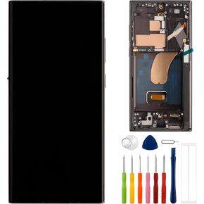 TFT Digital Display Compatible with Samsung Galaxy S23 Ultra SM-S918B SM-S918U 6.8" LCD Display Touch Screen Assembly Fingerprint not Supported（with Frame