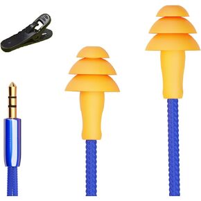 Work Earplug Headphones, Noise isolating Earbuds Earphones for Noise Reduction Motorcycle Riding Construction Work – Orange