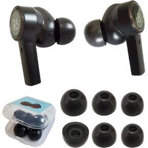 Foam Ear Tips for B&O Beoplay EX/Sony LinkBuds S Eartips Replacement B&O Beoplay E8/ EX/EQ/Sony LinkBuds S Case Fit 3 Pairs LMS Black