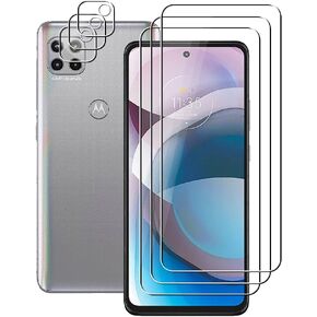 (3+3) لهاتف Motorola Moto G 5G وOne 5G Ace/One 5G UW Ace (3 عبوات) واقي شاشة زجاجي مقوى و(3 عبوات) واقي عدسة الكاميرا، صلابة 9H، 2.5D، مضاد للخدش، شفاف عالي الدقة