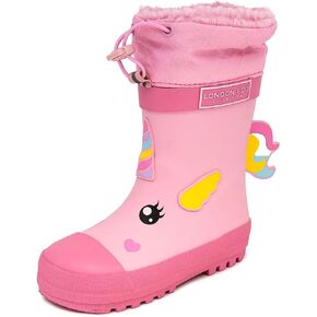 LONDON FOG Toby Toddler Boys Rain Boots and Snow Boots - Insulated Winter Waterproof Snow Boots for Toddler Boys - Toddler Sizes 5-10