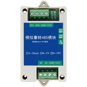 Taidacent 10/12 Bit AD Multi Channel 4-20Ma 0-5V 0-10V PLC Analog I/O Input to RS485 Modbus RTU TCP Converter Module (4-20mA)