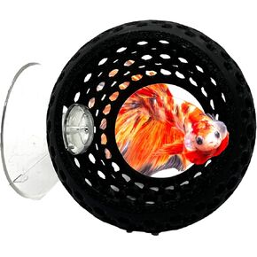 إخفاء لمبة بيتا CTWPets | زينة حوض السمك بيتا ريست | كهف حوض السمك مع كوب شفط لخزان الأسماك الصغيرة، وموئل بيتا، ومخبأ الروبيان، والديكور المائي (حلم مينتي) in Kuwait