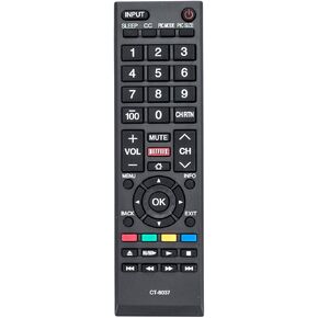 CT-8037 CT8037 Replacement Remote Control Applicable for Toshiba TV 58L5400U 58L5400UC 65L5400 65L5400U 65L5400UC 40L3400 40L3400U 50L3400 50L3400U 58L5400 50L3460UM