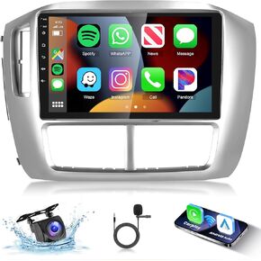 Hodozzy 4G 64G 8 Core Android Car Stereo for Honda Pilot 2006 2007 2008 with Carplay & Android Auto Head Unit, 9 Inch IPS Touchscreen Radio with GPS Navigation,Bluetooth,WiFi,Mirror Link,FM, Camera