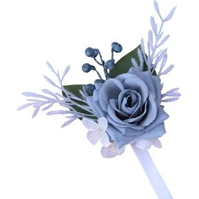 Pet Collar Flower Dog Wedding Flower Bow Tie Dog Collar Flower Charm Flower for Collar Removable Pet Flower Collar Accessory for Wedding Ceremony Dogs Cats Puppies Grooming (Blue1)