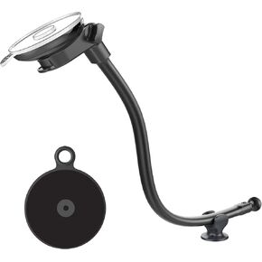OQTIQ Suction Cup Mount Part for Car Windshield Dashboard Replacement GPS Holder 13 in Gooseneck Long Arm, 17mm Ball Joint Suction Cup with Adhesive Pad Mounting Disk for Phone Holder Mount, GPS Mount