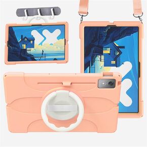 Case for Lenovo Tab P12 12.7 Inch 2024 Tablet TB-375FC, Kids Friendly Soft Silicone Adjustable Stand Cover for Lenovo Tab P12 12.7 inch 2023 Tablet TB-370FU (Black)
