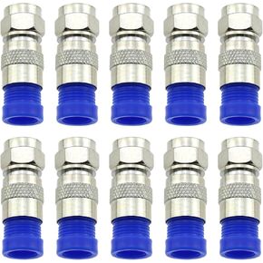 10PCS 31x11mm RG6 F Type Coaxial Compression Connector RG6 Coaxial Adapter Suitable for Cable Connection