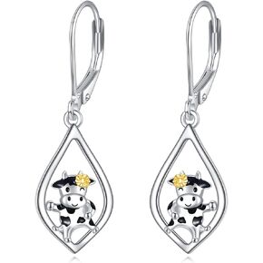 Dragonfly Earrings Sterling Silver Daisy Flower Earrings Dragonfly Leverback Earrings Dangle Drop Jewelry Birthday Gifts for Women Girls