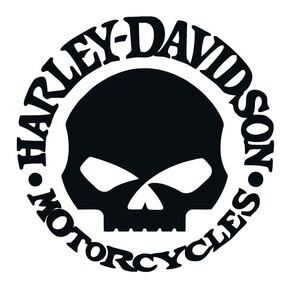 Motorcycle Bar and Shield Design #1 Vinyl Decal Sticker Car HD Moto Club Biker 5"x 4" (black)
