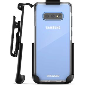 Encased Clear Case with Belt Clip Holster for Samsung Galaxy s10e (2019) Ultra Slim Transparent Thin Cover w/Holder