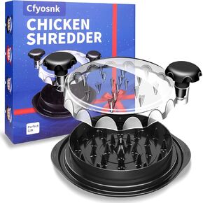Chicken Shredder, Professional Chicken Breast Shredder Tool Twist, Transparent Lid, Ergonomic Handle, Meat Shredder, Dishwasher Safe, Non-slip Design, Heat Resistant, Bpa Free