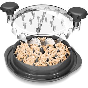 Chicken Shredder, Professional Chicken Breast Shredder Tool Twist, Transparent Lid, Ergonomic Handle, Meat Shredder, Dishwasher Safe, Non-slip Design, Heat Resistant, Bpa Free