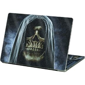 MightySkins Glossy Glitter Skin Compatible with Apple MacBook Pro 13" M2 (2022) - Reaper Skull | Protective, Durable High-Gloss Glitter Finish | Easy to Apply and Change Styles | Made in The USA
