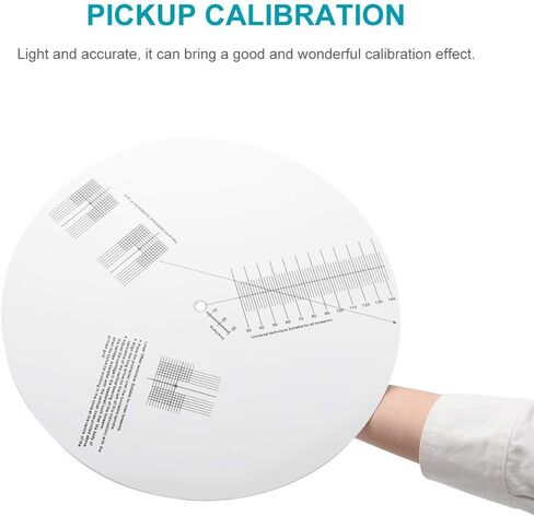 Turntable Cartridge Alignment Protractor Mat, Anti-sliding LP Vinyl Record Pickup Calibration Plate Distance Gauge Protractor Adjustment Tool Ruler for Turntable Accessor in Kuwait