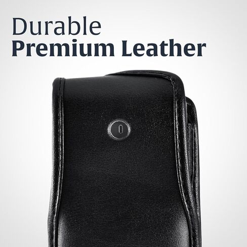 Turtleback Fitted Flip Phone Premium Case Designed for LG Exalt LTE VN220 4G – Heavy-Duty Black Leather Phone Holster with Ratcheting, Removable Plastic Belt Clip in Saudi Arabia
