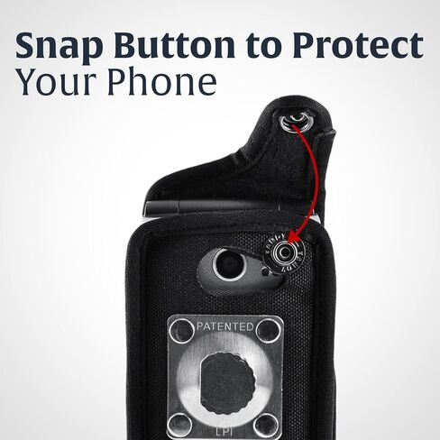 Turtleback Fitted Flip Phone Premium Case Designed for LG Exalt LTE VN220 4G – Heavy-Duty Black Leather Phone Holster with Ratcheting, Removable Plastic Belt Clip in Kuwait