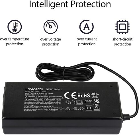 LeMotech 42V 2A UL Listed Electric Scooter Charger, Replacement Power Supply Adapter for Xiaomi Mi Electric Scooter, for 36V Li-ion Battery in Saudi Arabia