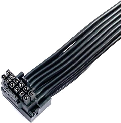 12VHPWR PCI-e 5.0 16 Pin أنثى إلى ذكر تمديد كابل، زاوية 90 درجة 600W 16AWG GPU محول الطاقة لبطاقة الرسومات 12+4pin RTX 3090Ti 4070Ti 4080 4090 (كابل B) in Kuwait