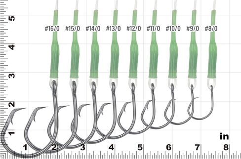 8/0 9/0 10/0 11/0 12/0 13/0 14/0 15/0 16/0 Deep Drop Rig Fishing Bait Rig Snapper Rig Tilefish Rig Grouper Rig Halibut Rig 5 Circle Hooks with Glow Sleeve in Kuwait