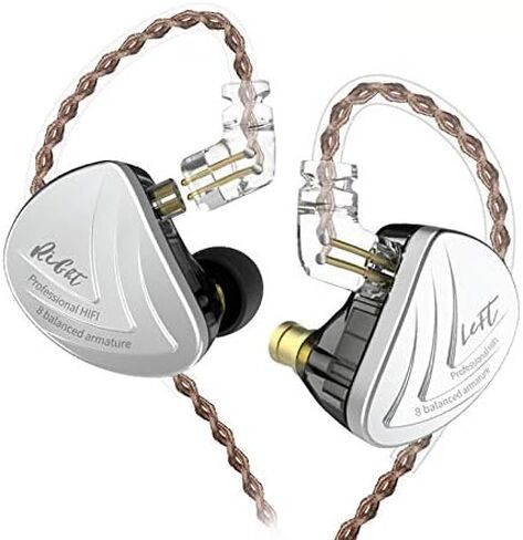 Kinboofi KZ AS16 in Ear Monitor Earphone Pure 8 Balanced Armature Drivers Per Side, KZ Stage Monitor Earphone High Fidelity Earbuds Headphone(with Mic,Black)… in Saudi Arabia